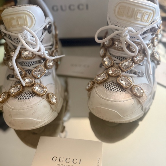 Embellished White Sneakers - Picture 3 of 16